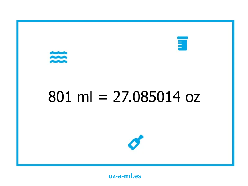 801 ml a oz