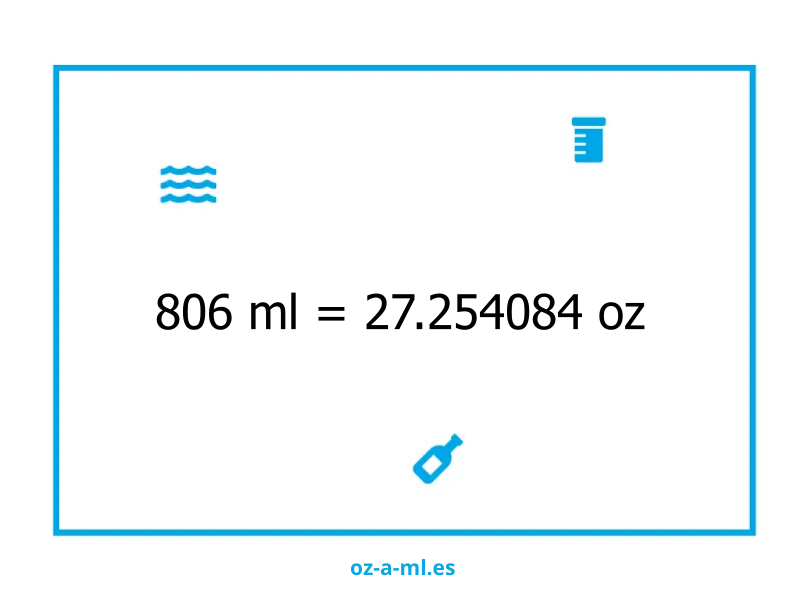 806 ml a oz
