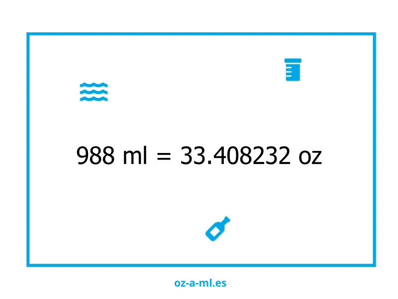 988 ml a oz
