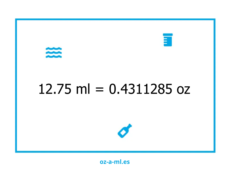 12.75 ml a oz