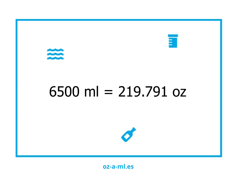 6500 ml a oz