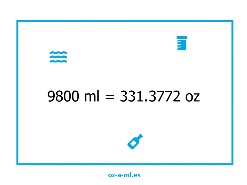 9800 ml a oz