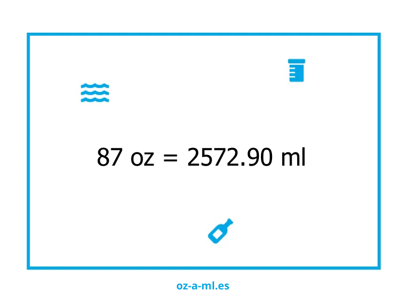 87 oz a ml
