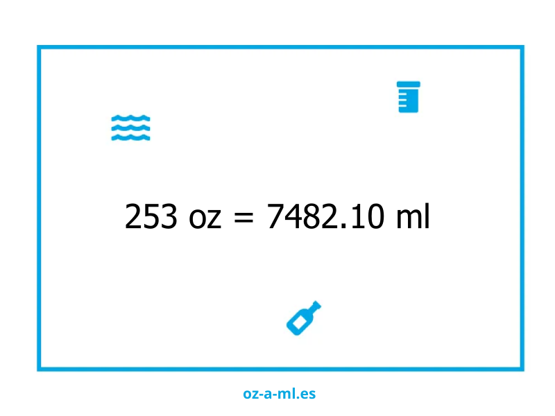 253 oz a ml