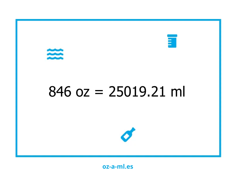 846 oz a ml