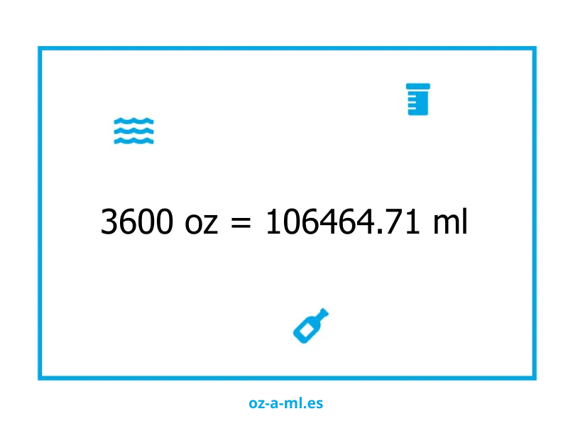 3600 oz a ml