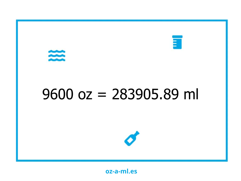 9600 oz a ml